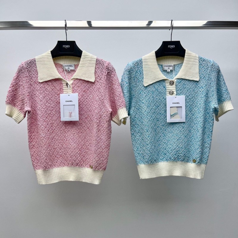 Chanel Knit Polo Tee