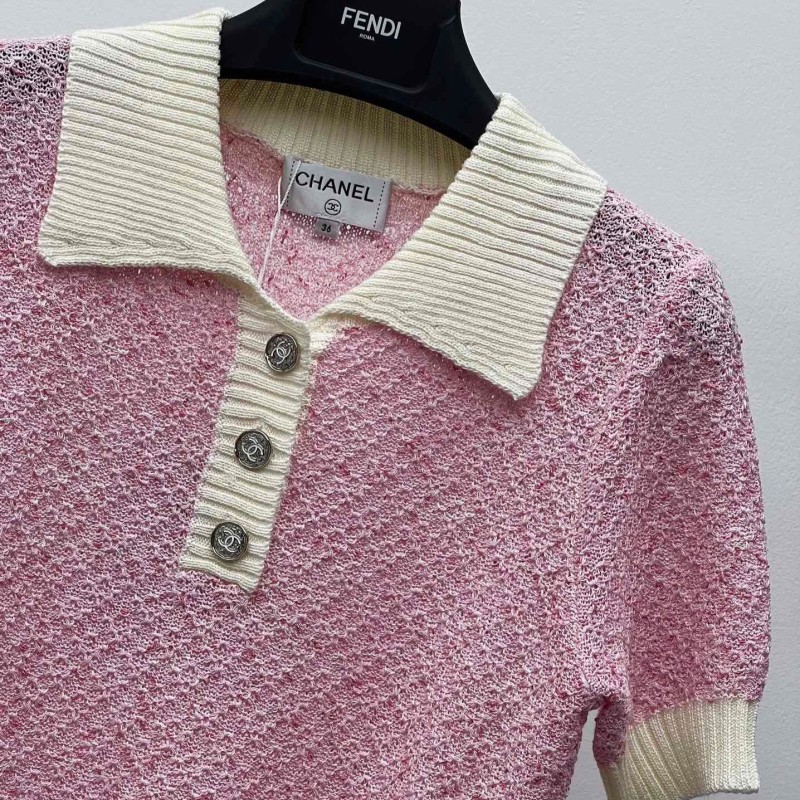 Chanel Knit Polo Tee