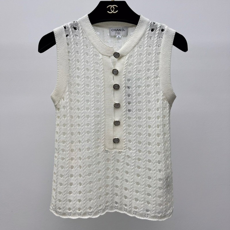 Chanel Knit Sleeveless Blouse