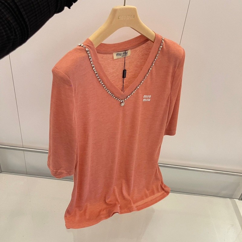 MiuMiu V Collar Tee
