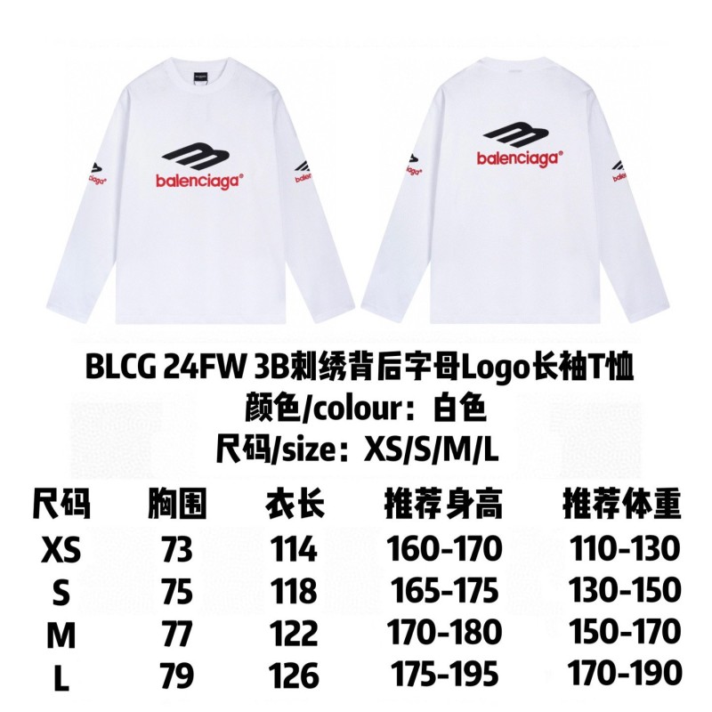 Balenciaga Unisex Long Sleeves Tee