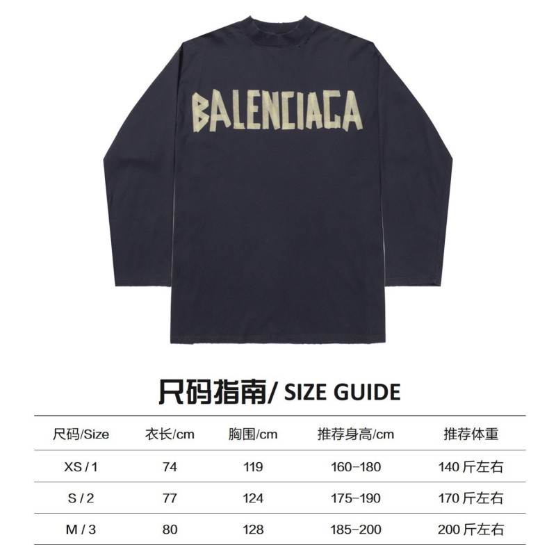 Balenciaga Unisex Long Sleeves Tee