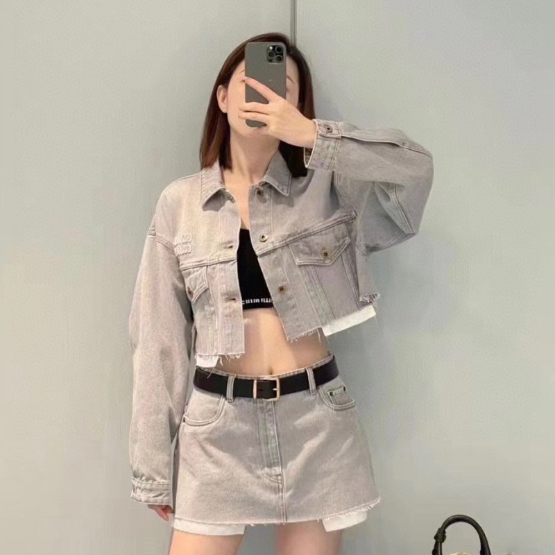 MiuMiu Denim Jacket & Skirt