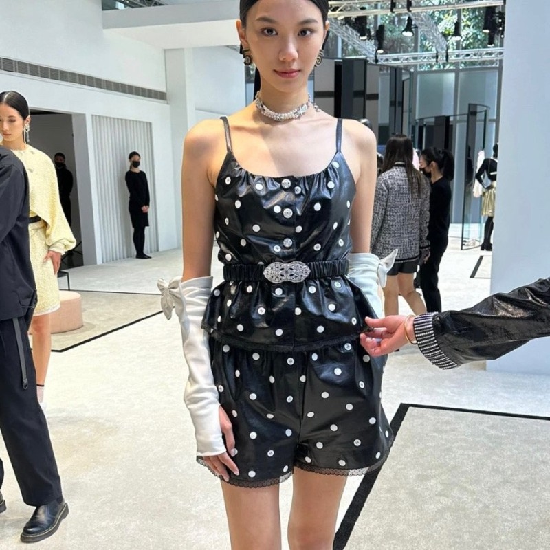 Chanel Leather Camisole Tops