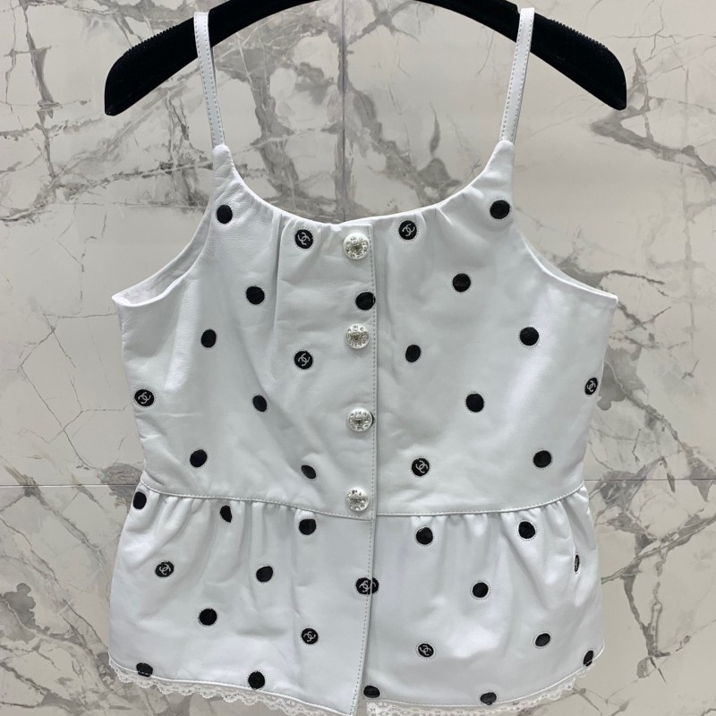 Chanel Leather Camisole Tops