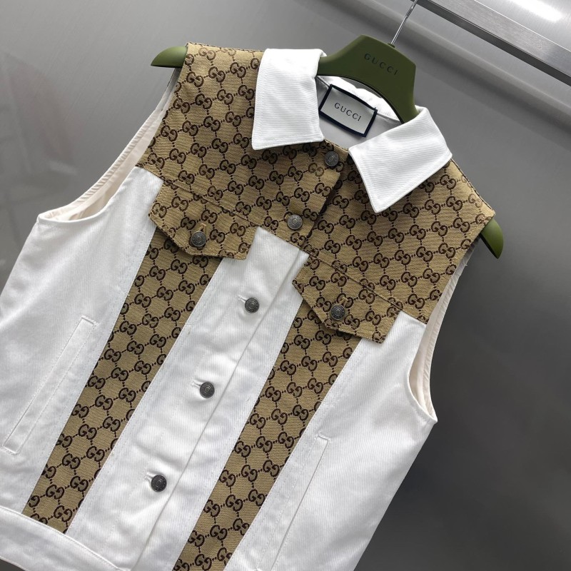 Gucci Denim Vest & Skirt