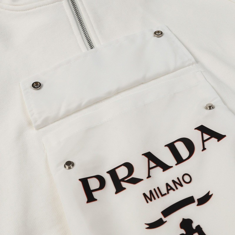 Prada Unisex Zipper Hoodie