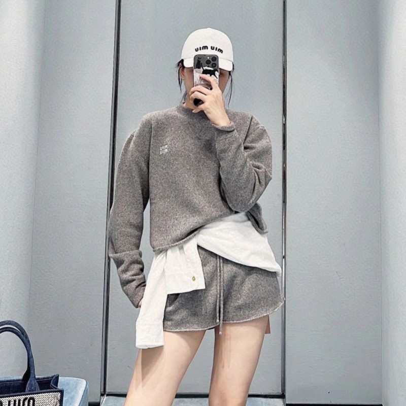 MiuMiu Wool Shirt & Shorts Set