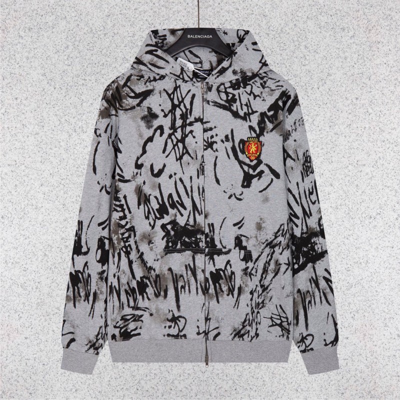 Balenciaga Unisex Zipper Hoodie