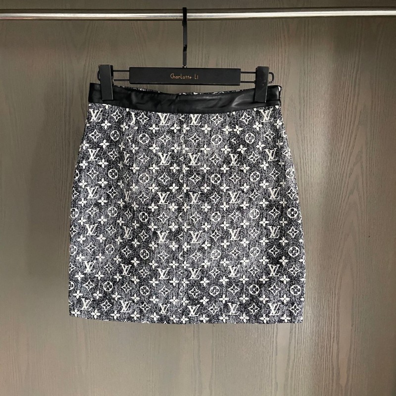 LV Denim Skirt