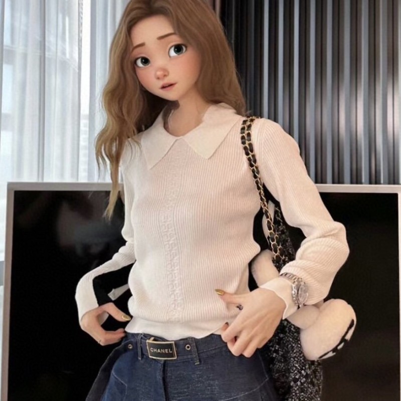 Chanel Knit Long Sleeves Shirt