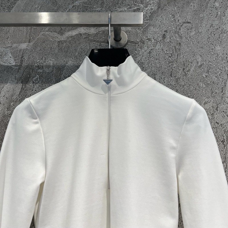 Prada Zipper Turtleneck Long Sleeves Shirt