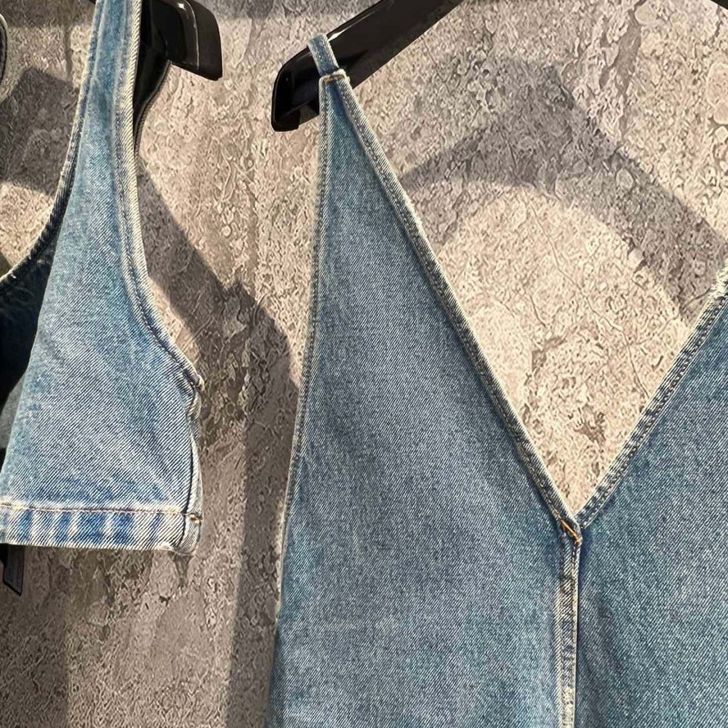 Prada Denim Long Jumpsuit 
