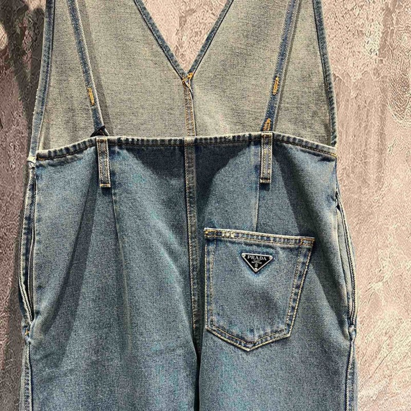 Prada Denim Long Jumpsuit 