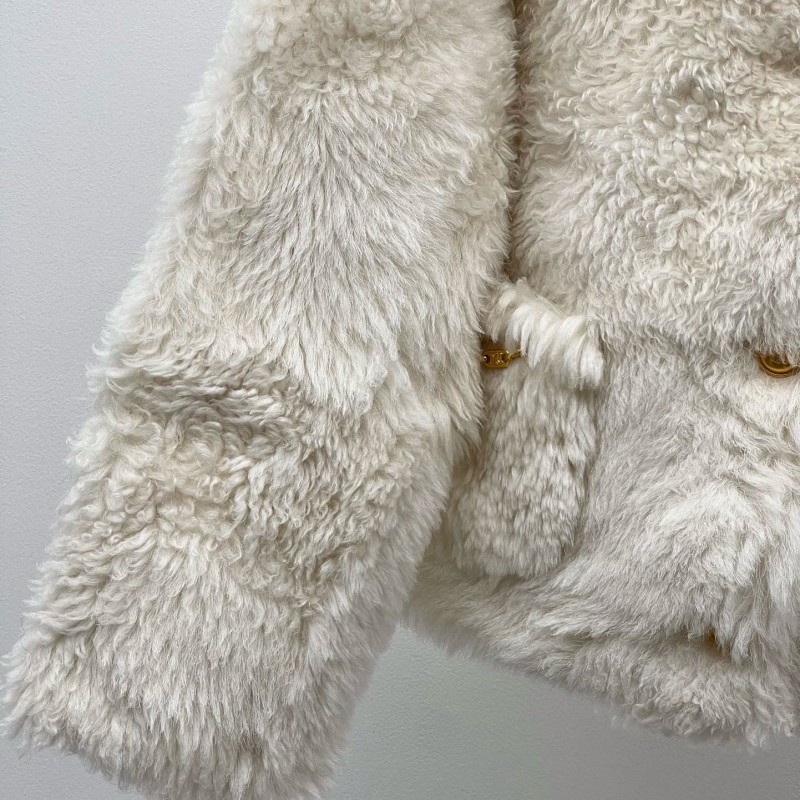 Celine Leather Fur Jacket