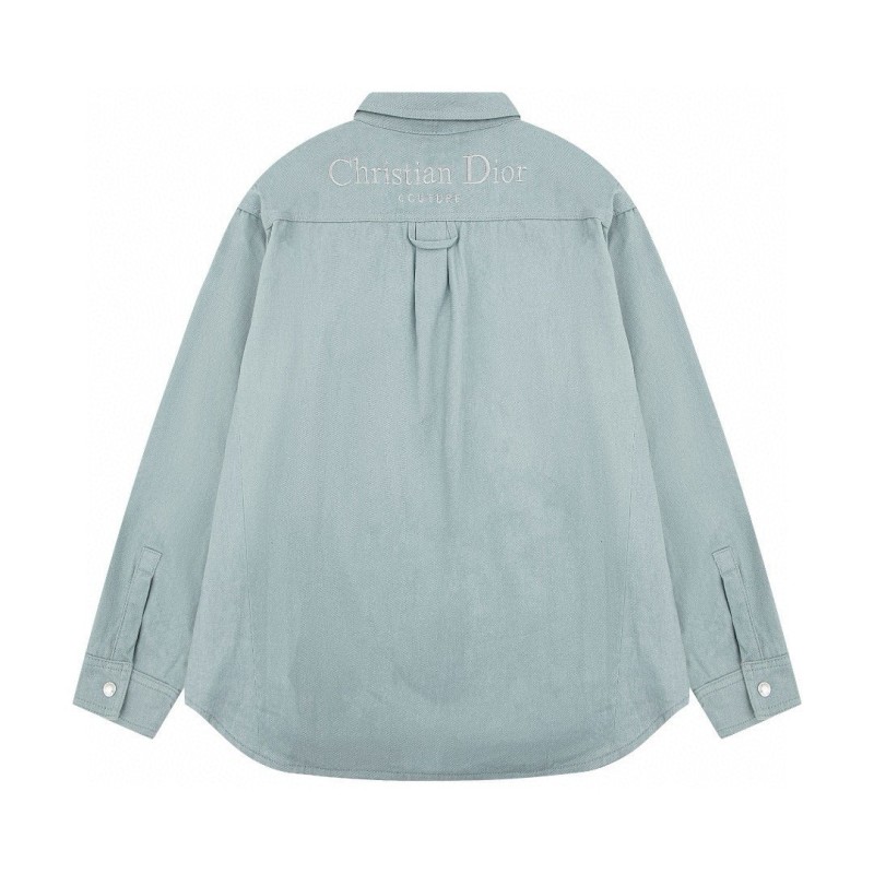 Dior Unisex Denim Long Sleeves Shirt