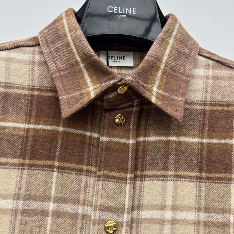 Celine  Cashmere Long Sleeves Shirt