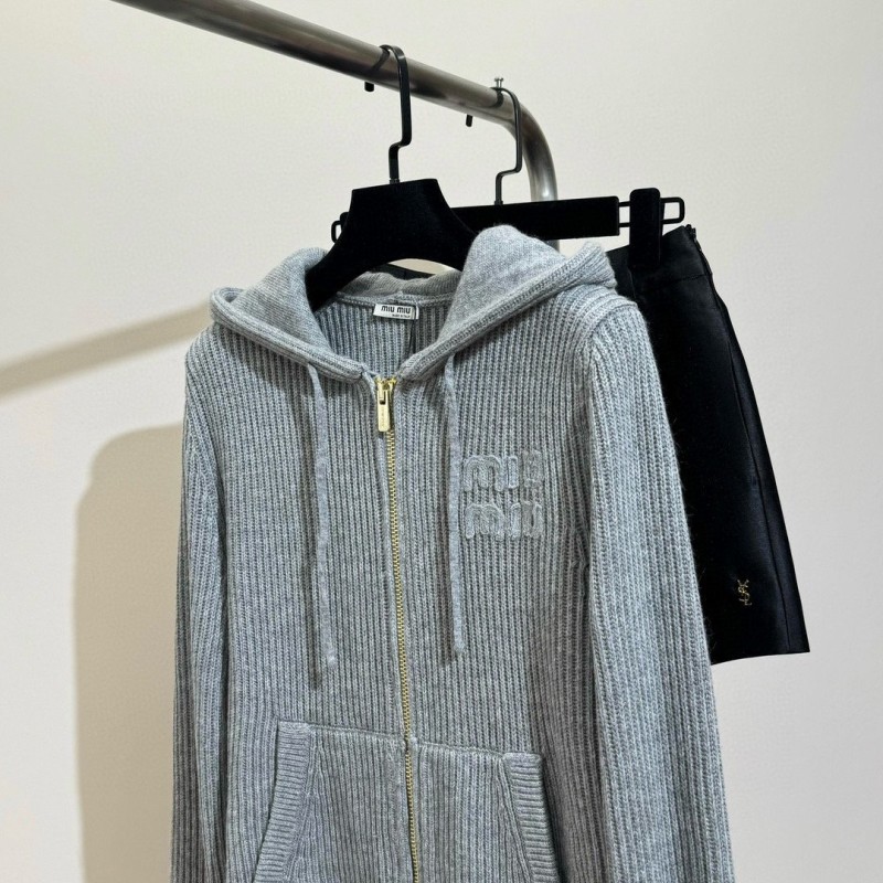 MiuMiu Wool Zipper Hoodie