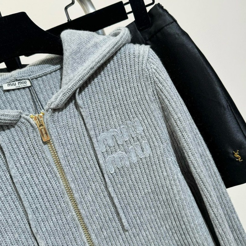 MiuMiu Wool Zipper Hoodie