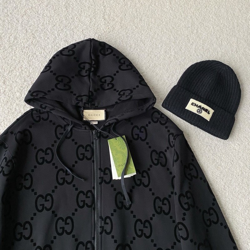 Gucci Unisex Zipper Hoodie & Sweatpants 