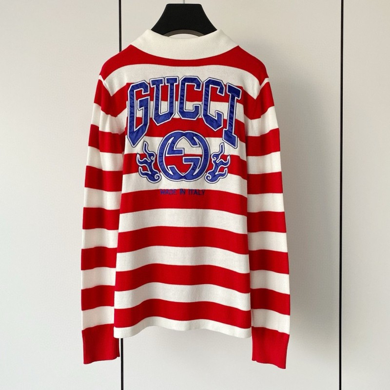 Gucci Unisex Long Sleeves Polo Tee
