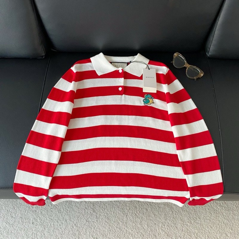 Gucci Unisex Long Sleeves Polo Tee