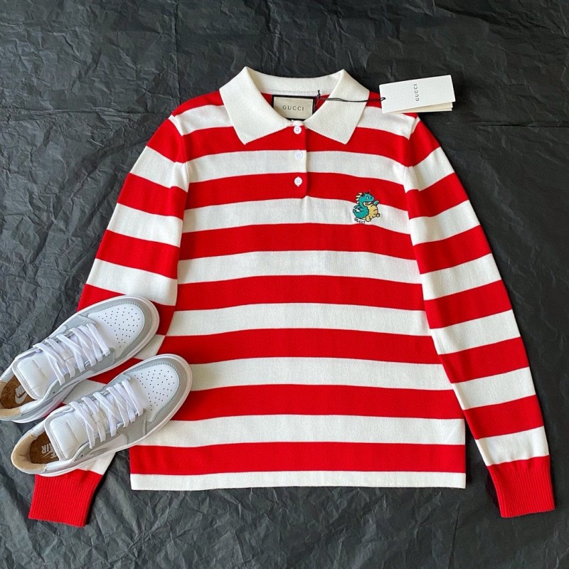 Gucci Unisex Long Sleeves Polo Tee