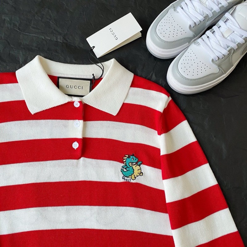 Gucci Unisex Long Sleeves Polo Tee