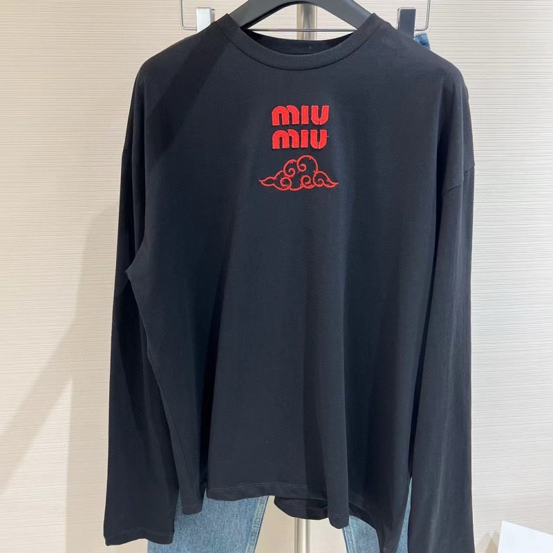 MiuMiu Unisex Long Sleeves Tee