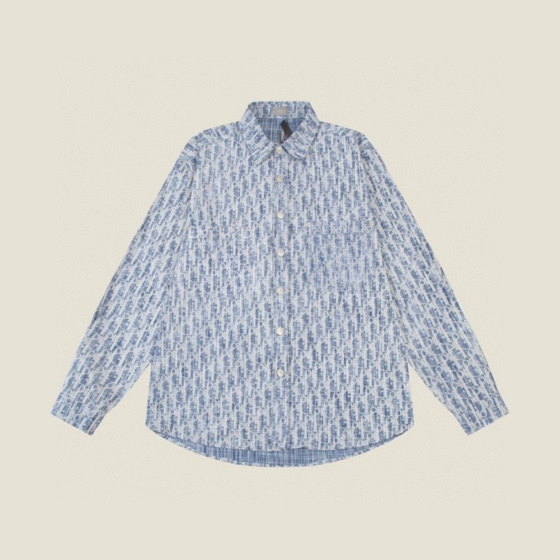 Dior Unisex Denim Long Sleeves Shirt