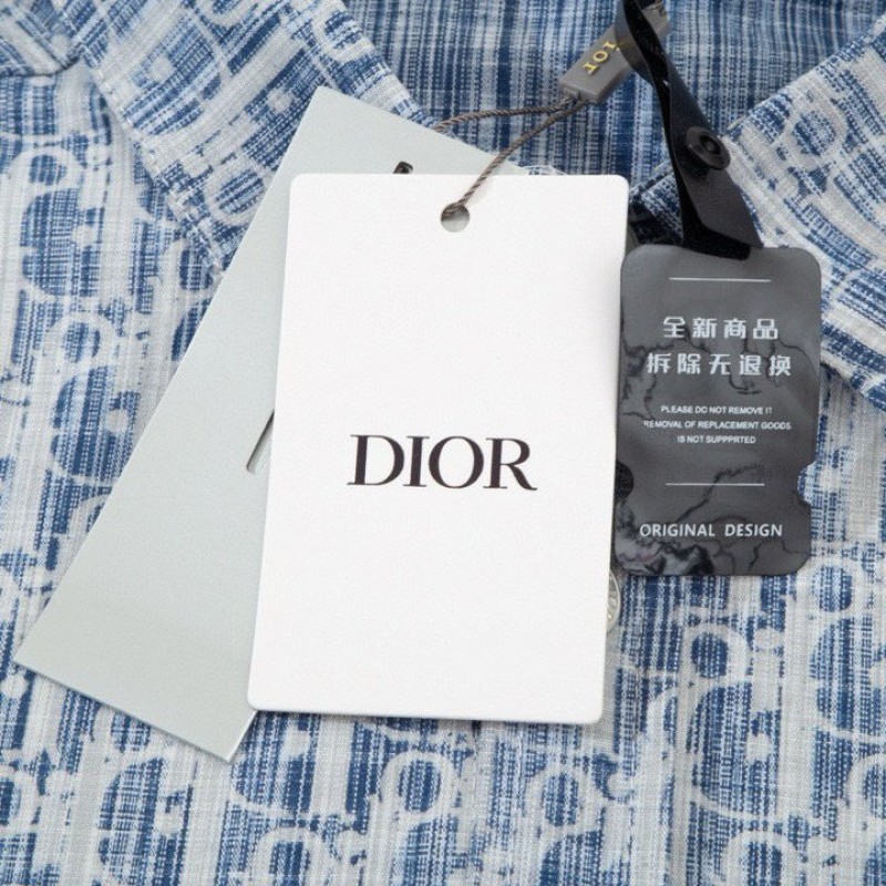 Dior Unisex Denim Long Sleeves Shirt