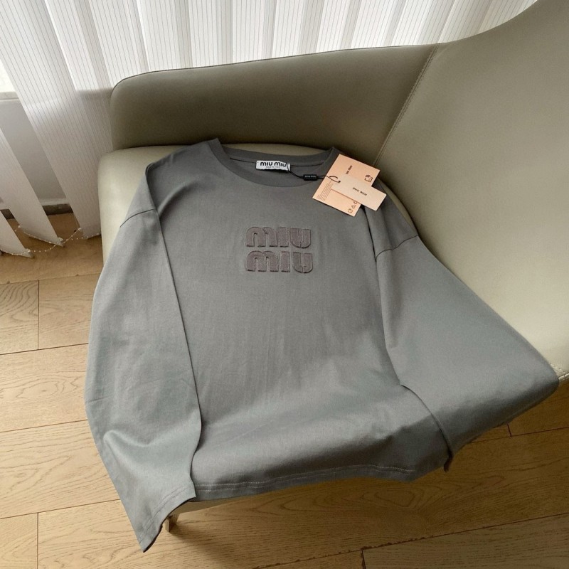 MiuMiu Unisex Long Sleeves Tee