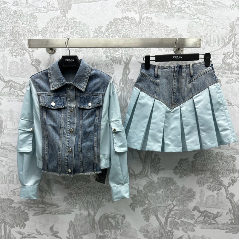 Prada Denim Jacket & Skirts