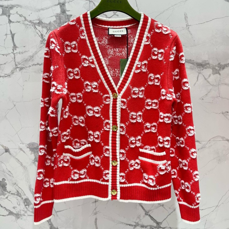 Gucci Knit V Collar Cardigan
