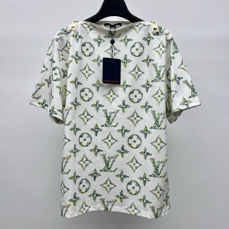LV Shoulder  Zipper Tee