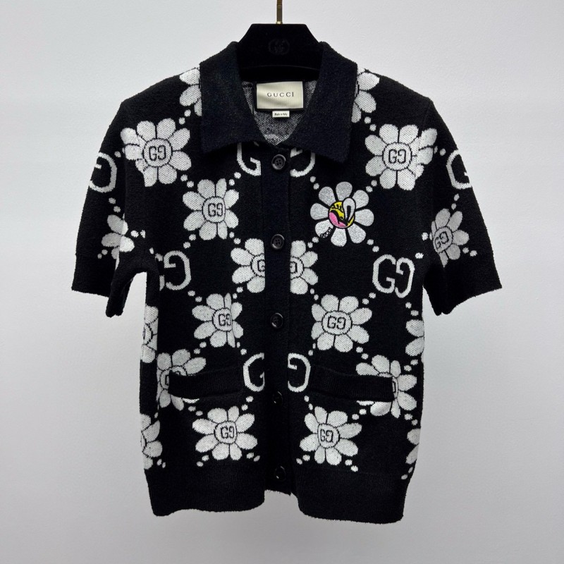 Gucci Knit Polo Cardigan & Skirt Set