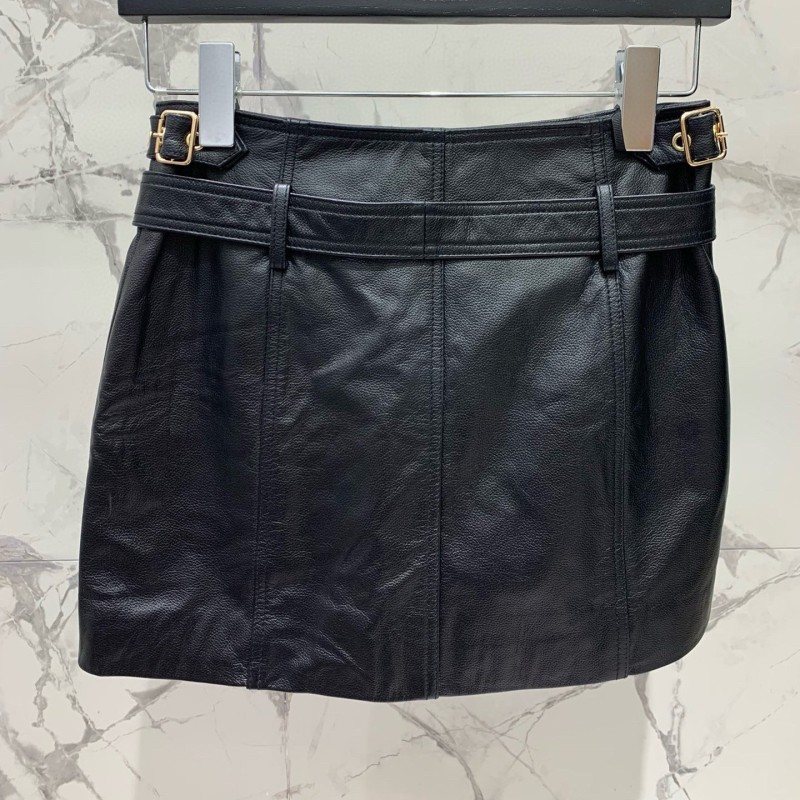 Versace Leather Skirts