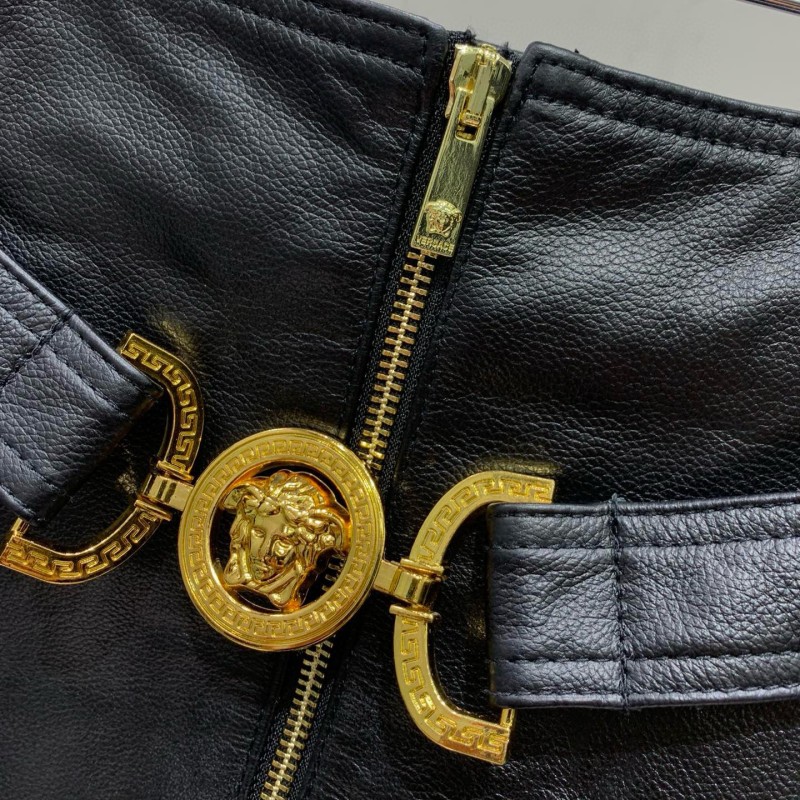 Versace Leather Skirts