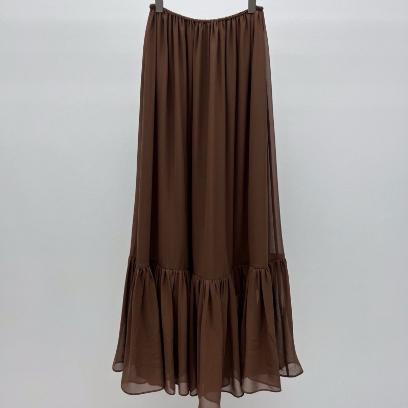 YSL Silk Shirt & Skirts Set