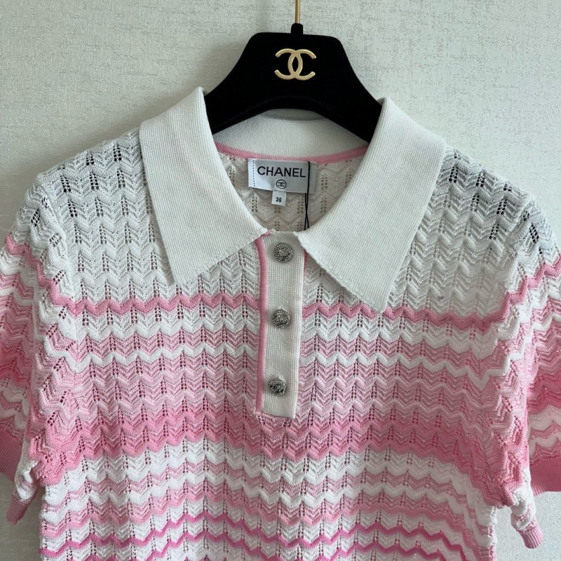 Chanel Knit Polo Tee