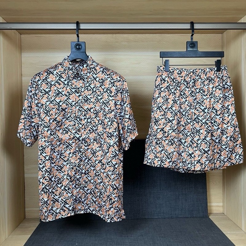Burberry Unisex Shirt & Shorts Set