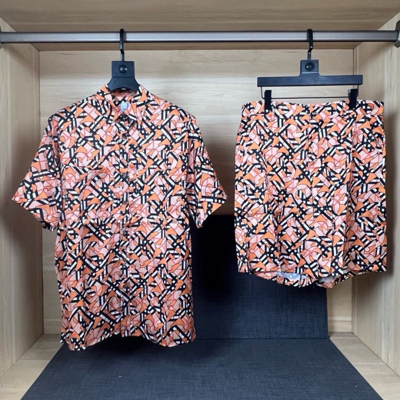 Burberry Unisex Shirt & Shorts Set