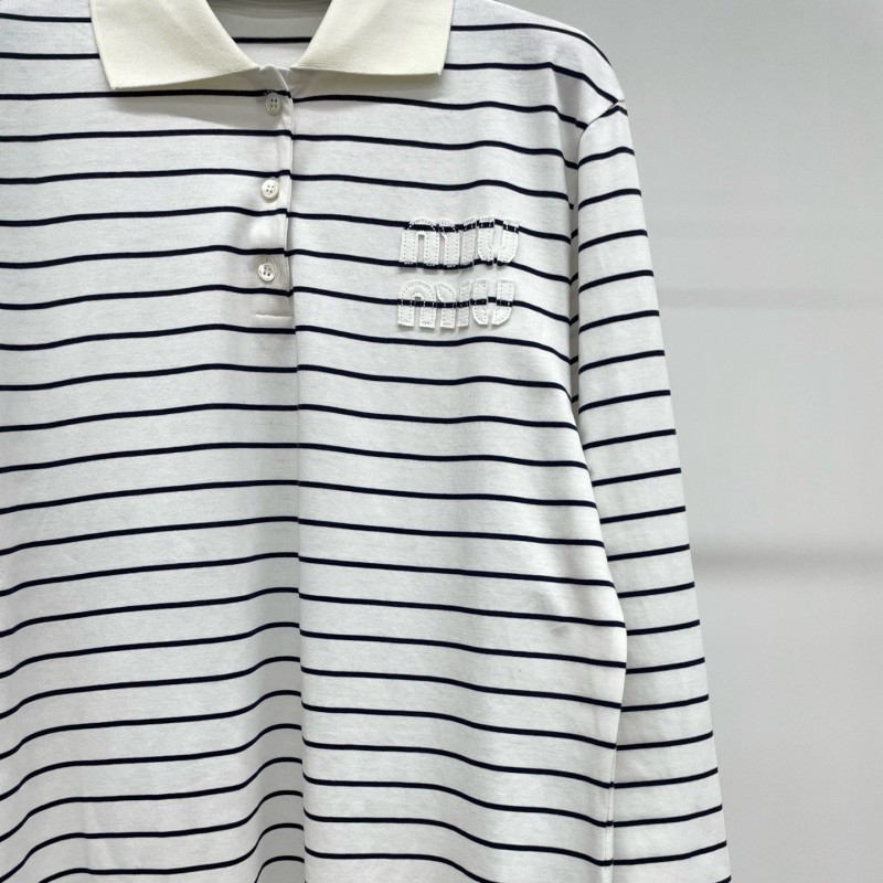 MiuMiu Unisex Long Sleeves Polo Tee
