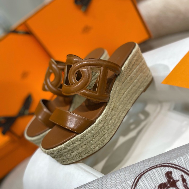 Hermes Platform Slippers