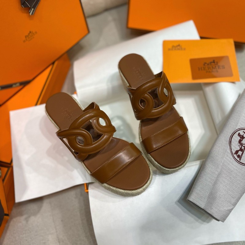 Hermes Platform Slippers
