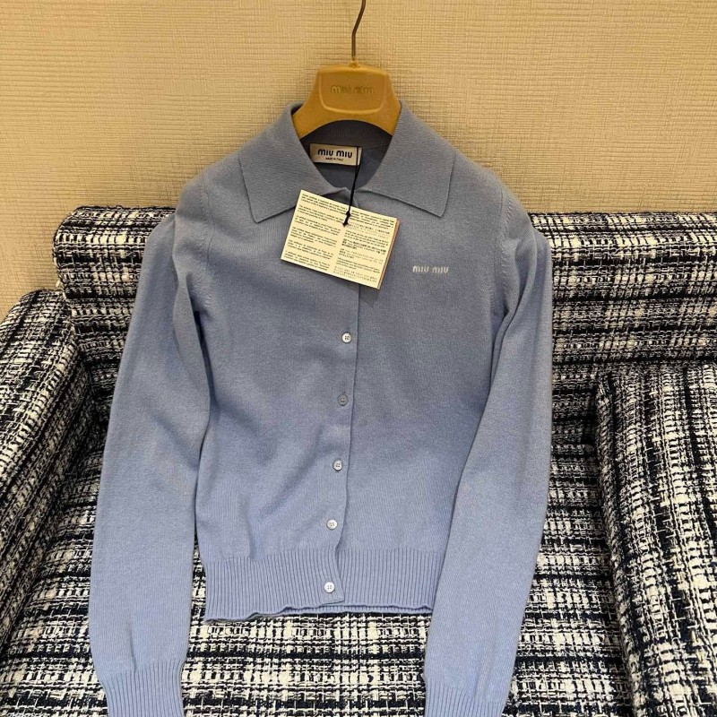 MiuMiu Cashmere Polo Cardigan