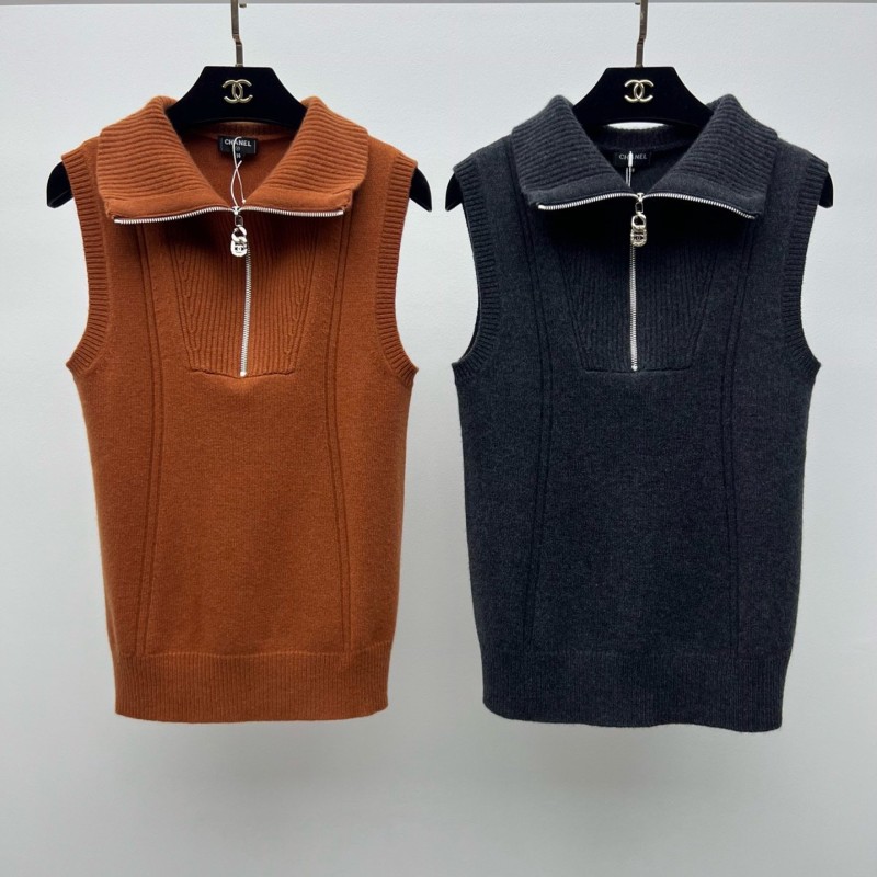 Chanel Cashmere Sleeveless Shirt