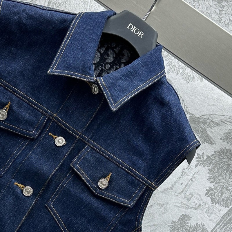 Dior Denim Vest & Shorts