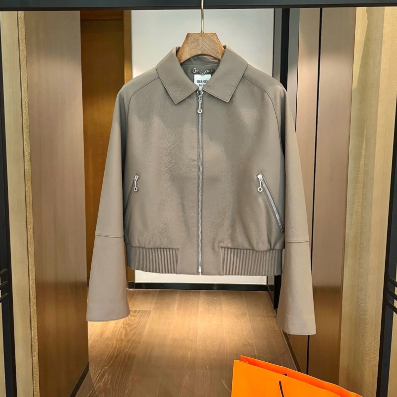 Hermes Unisex Leather Jacket