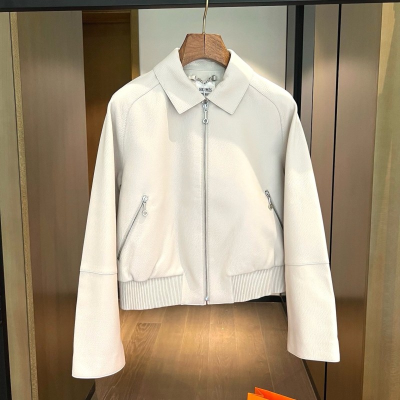 Hermes Unisex Leather Jacket